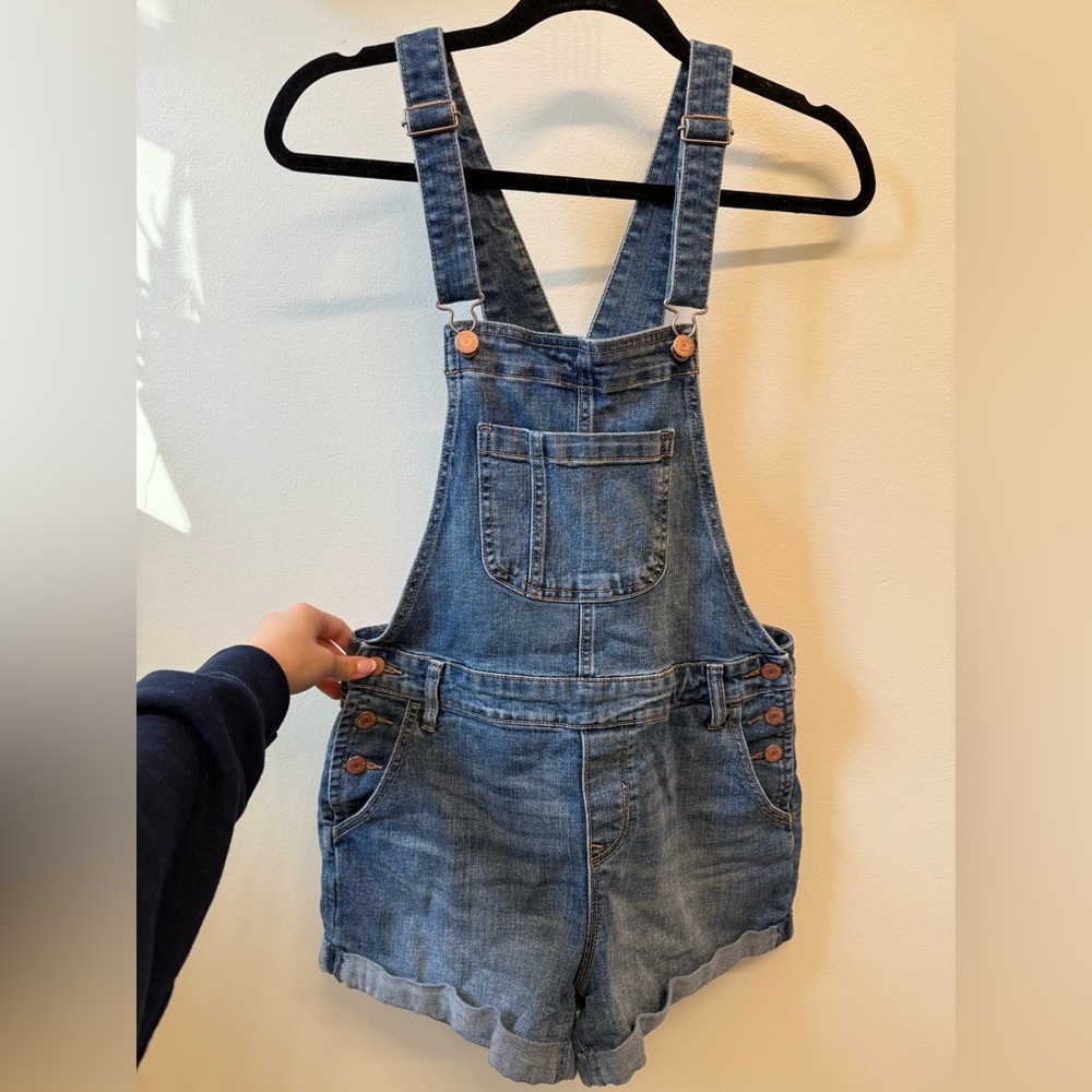 Denim Overall Shorts